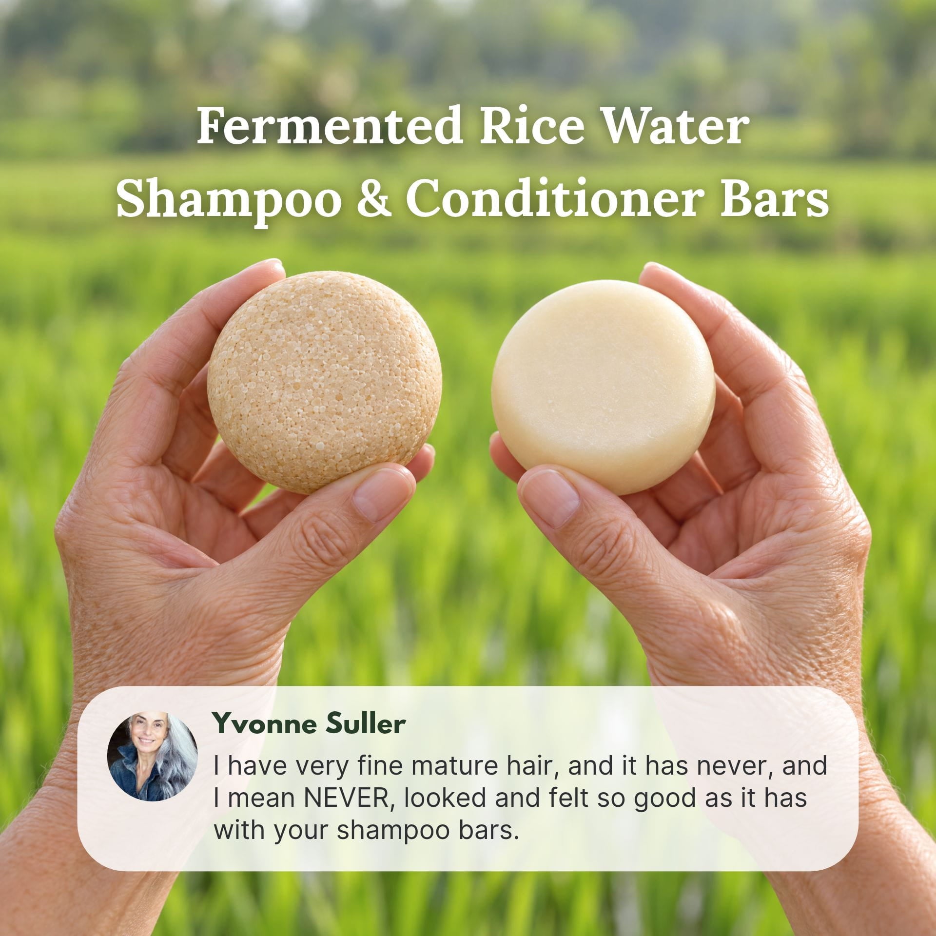 Fermented Rice Water Shampoo & Conditioner Bars